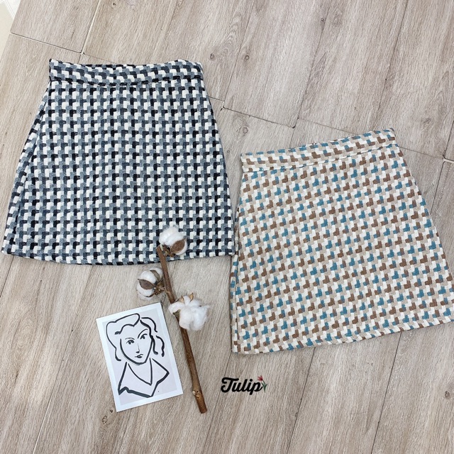 Set áo len chân váy dạ