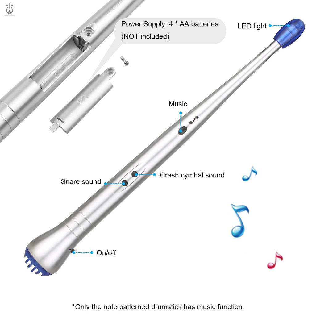 Dùi Trống Điện Tử Có Đèn Và Nhạc Cho Bé