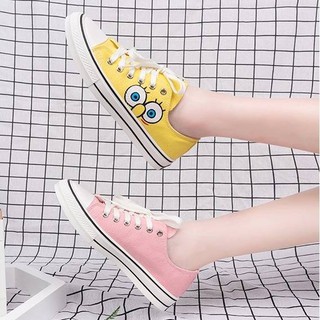 Giày Vải Canvas Họa Tiết Dễ Thương Cho Bé Gái 2019