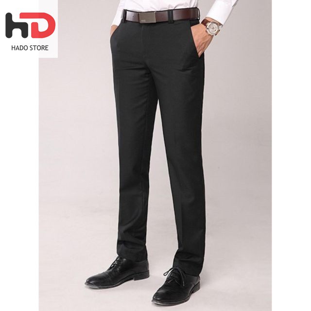 Quần âu nam HADO đẹp vải hàn quốc co giãn, quần tây đen xám mặc công sở cao cấp | BigBuy360 - bigbuy360.vn
