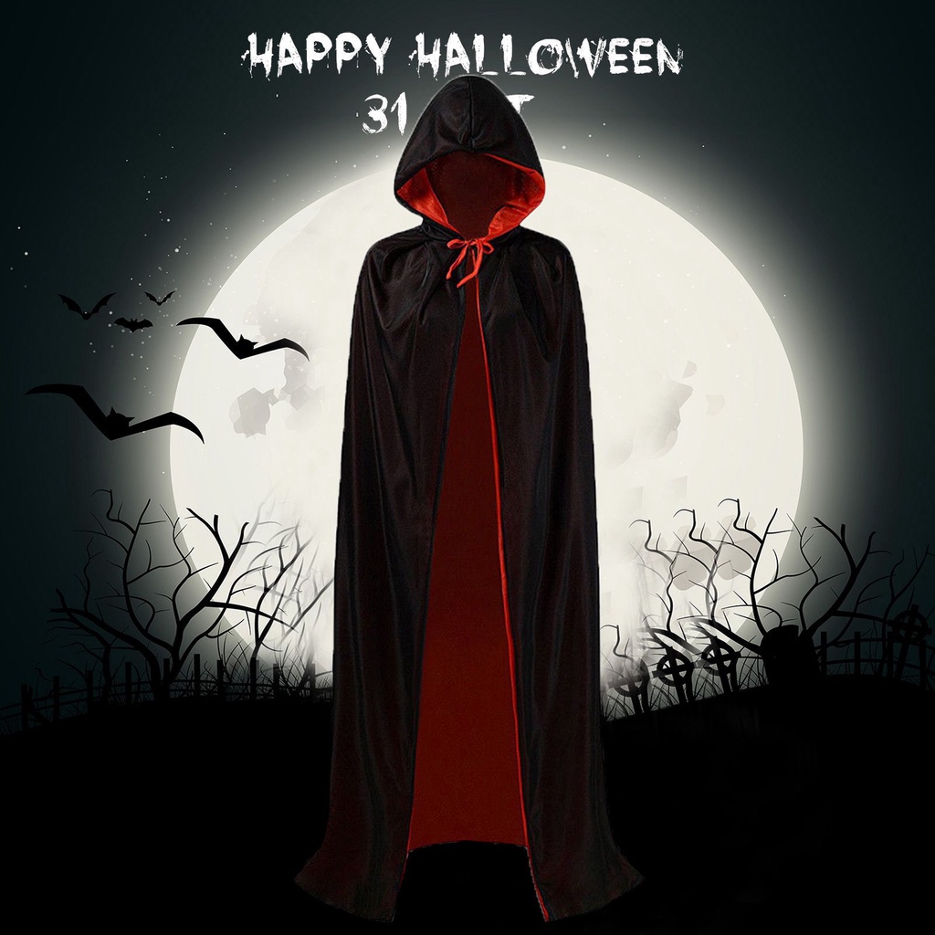 Áo choàng có mũ trùm hóa trang nhiều màu tùy chọn cho dịp Halloween