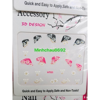 Bộ 2 tấm Sticker dán móng tay siêu kute cho bé