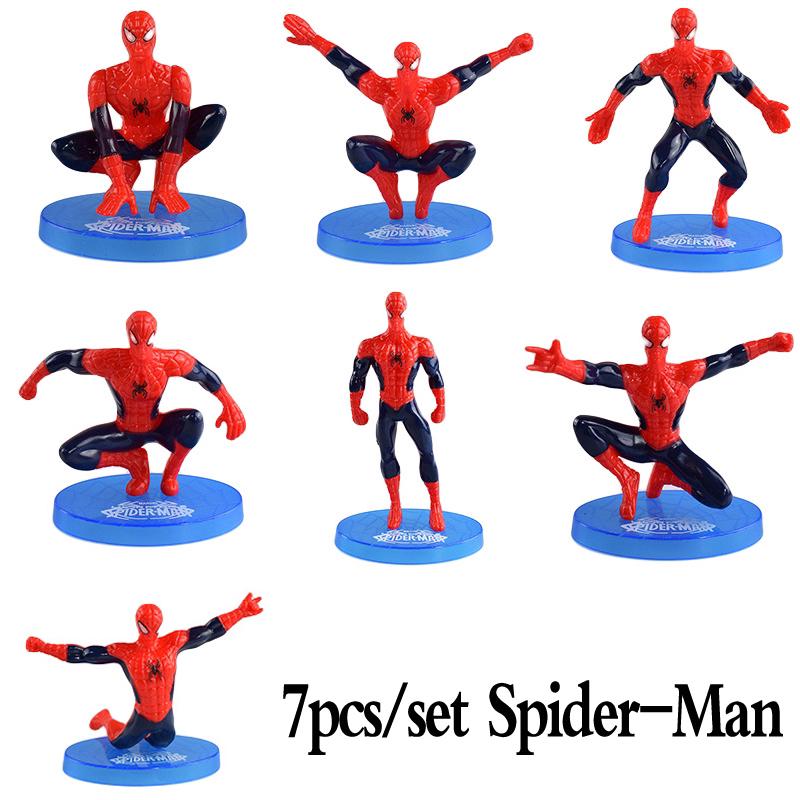 Bộ 7 đồ chơi mô hình siêu nhân Spider-Man