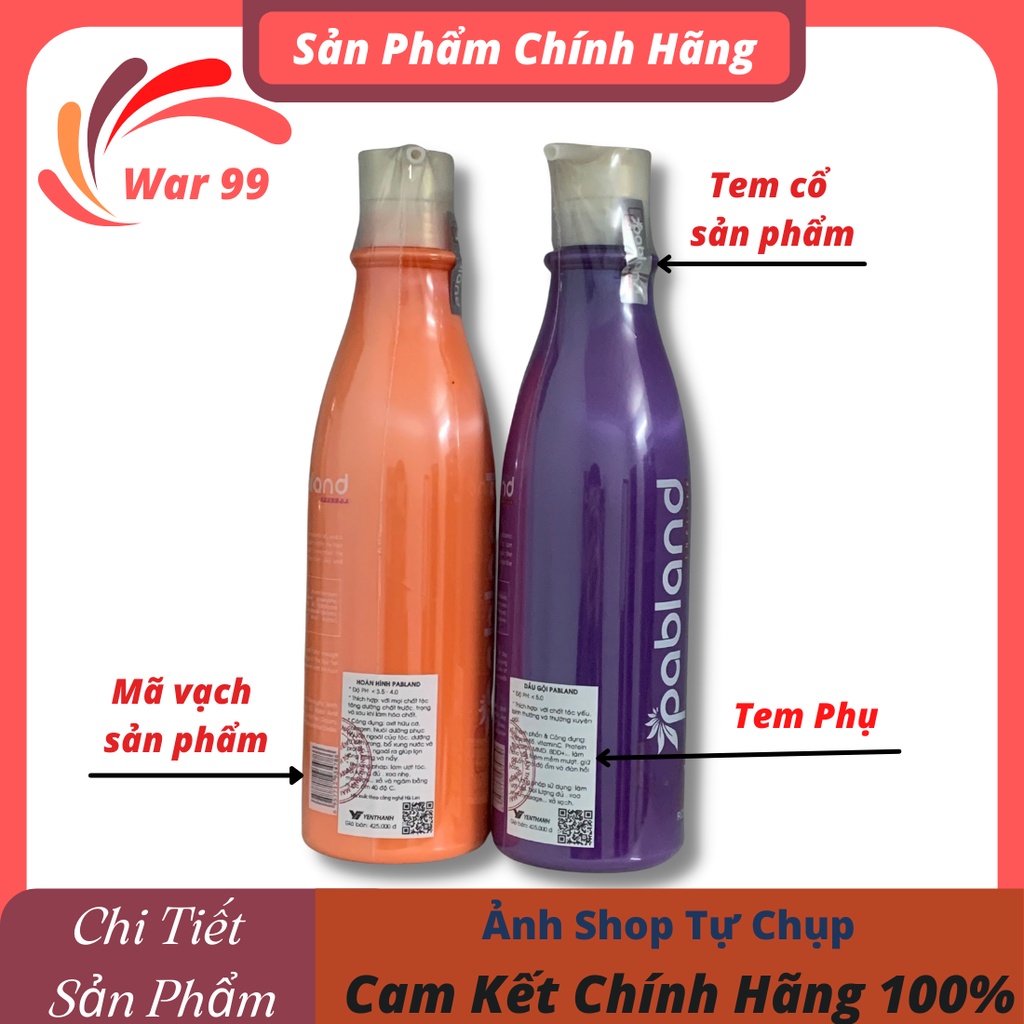 Cặp dầu gội xả collagen phục hồi keratin PABLAND 750ml ringo