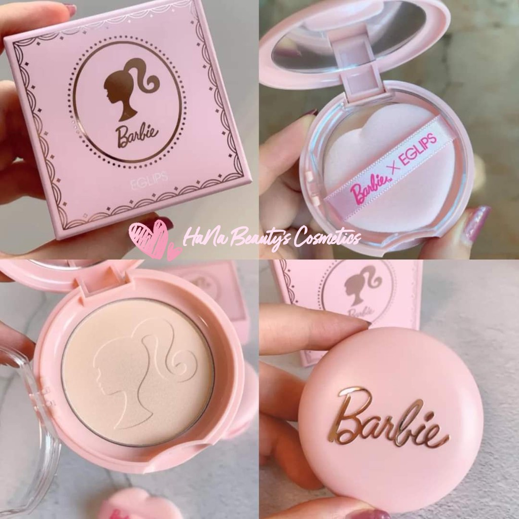 Phấn phủ kiềm dầu Eglips x Barbie Blur Powder Pact