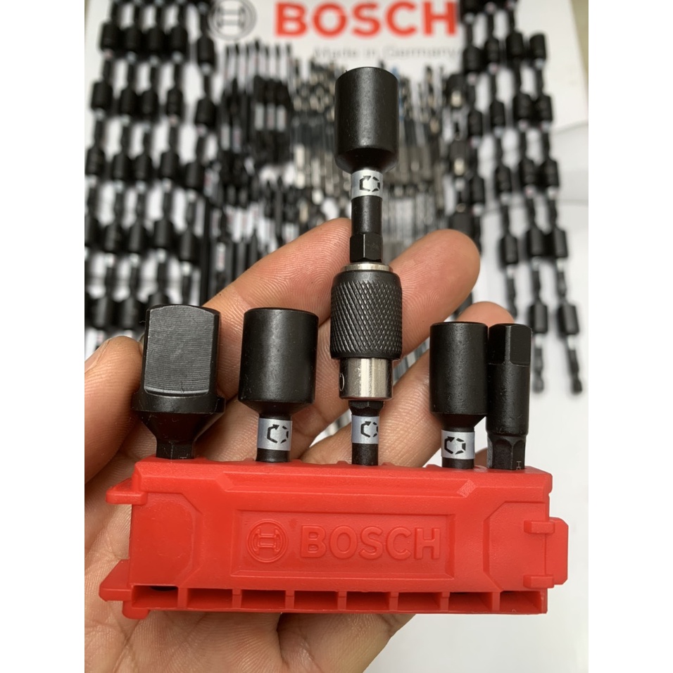 Bộ mũi vít PH1 PH2 SL8 đầu chuyển bu lông 1/4 3/8 1/2  đầu bắn tôn 1/4 5/16 10ly Bosch