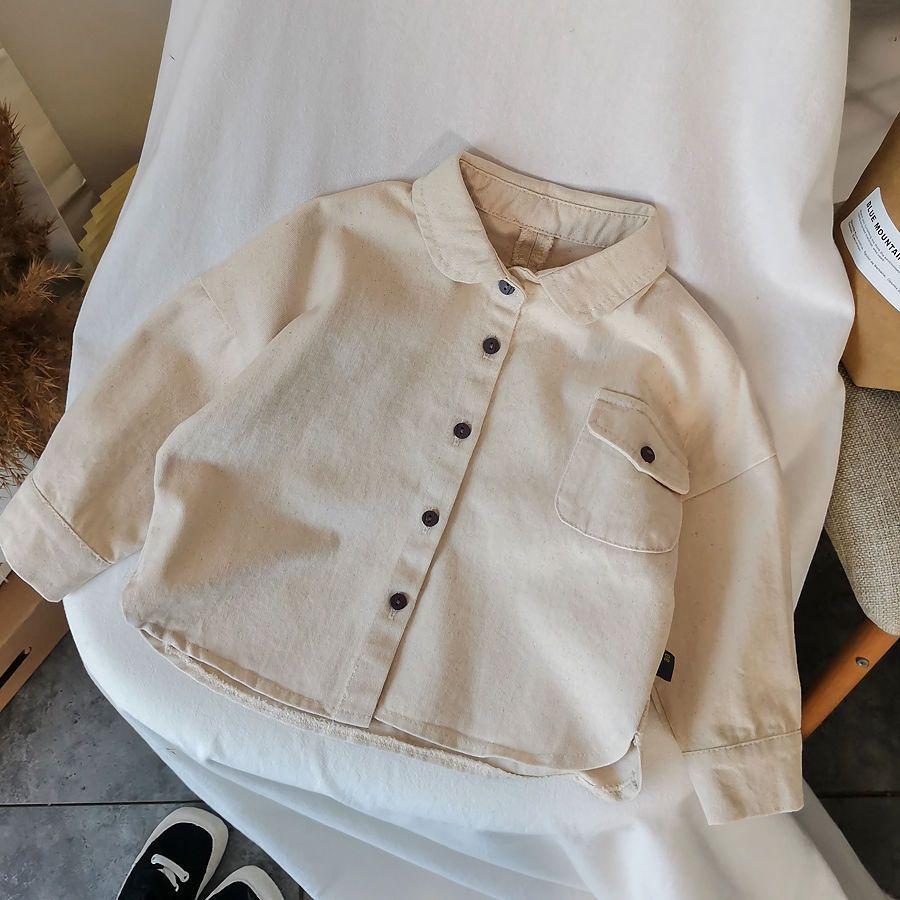 [Babycat] Hàng Có Sẵn Hàng Bán Chạy Áo Sơ Mi Cotton Thêu Thủ Công Phong Cách Nhật Bản Hàn Quốc Nhật Bản Mùa Xuân Thu Cho Bé Trai