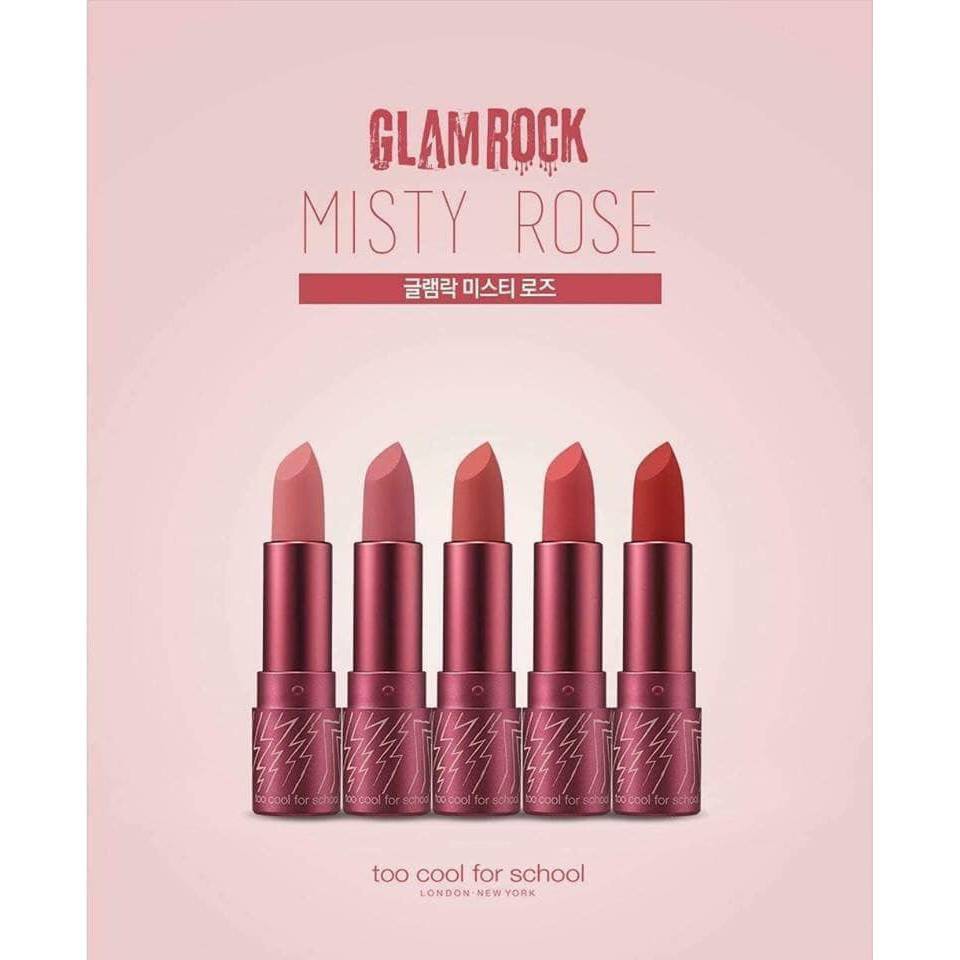 Son Thỏi Lì Too Cool For School Glam Rock MISTY ROSE Velvet Matte Lipstick