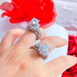 Nhẫn bạc nữ đính đá nhô thiết kế cao cấp Orin N863