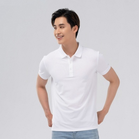 Áo thun polo nam YODY chất liệu coolmax cổ bẻ vải phong cách lịch sự thoáng mát thoải mái vận động  APM5179
