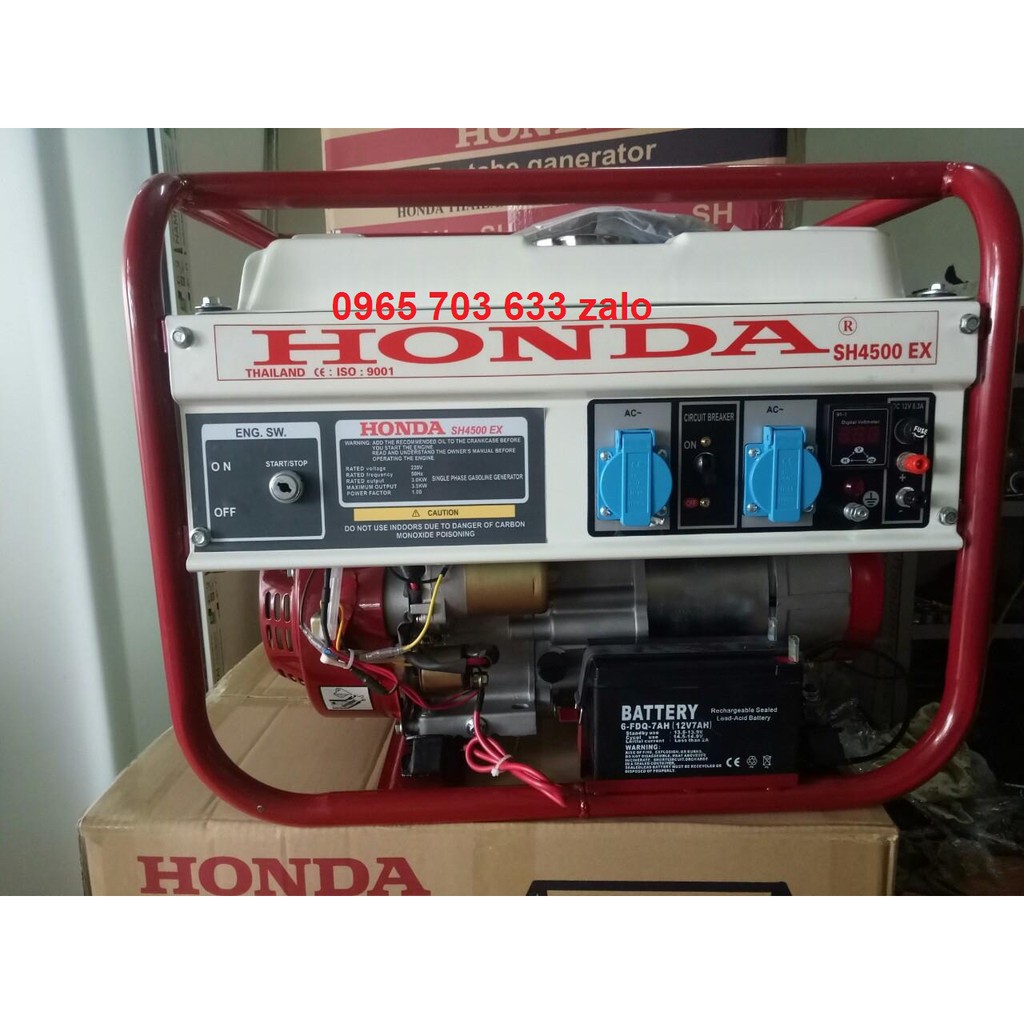 Máy phát điện Honda SH4500EX, công suất 3,5kw lý tưởng cho 1 hộ gia đình.