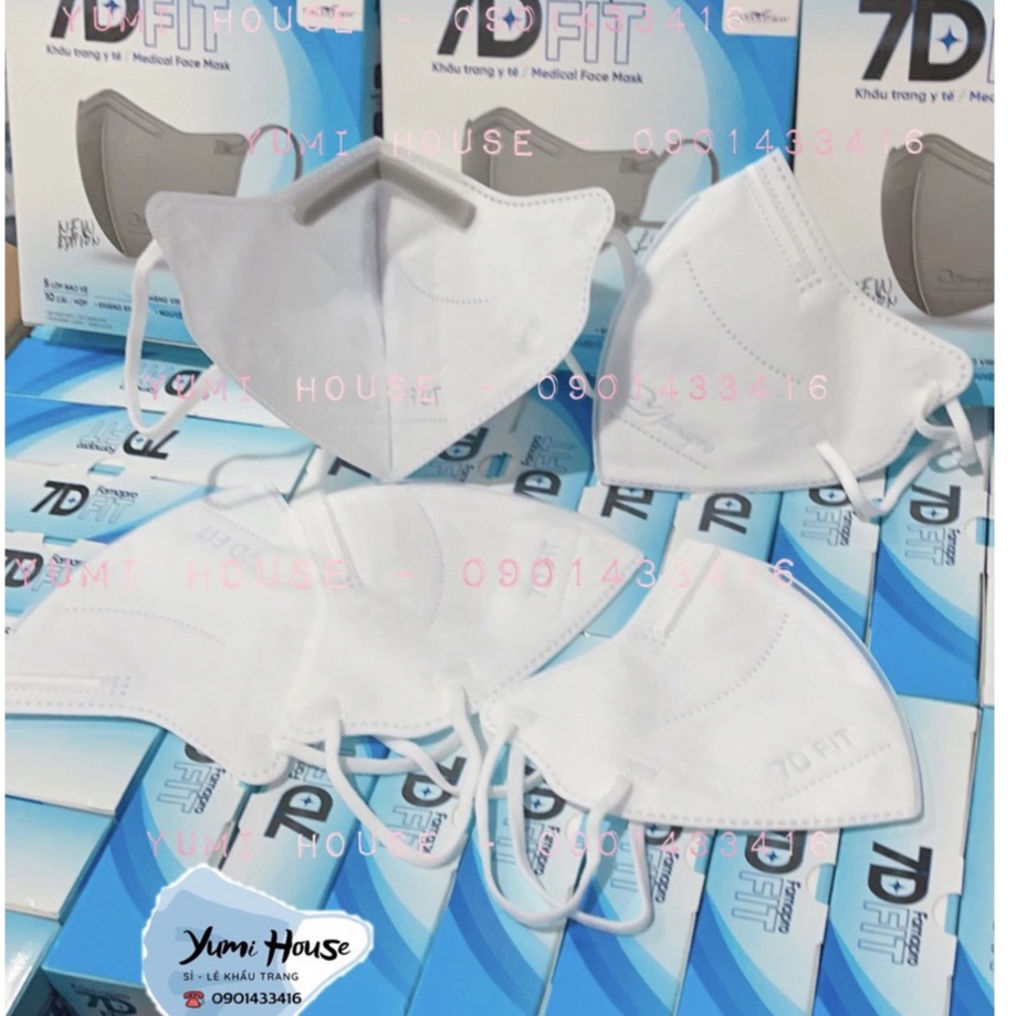 [Chính Hãng] Khẩu Trang 7D FIT Nam Anh FAMAPRO 5 Lớp Kháng Khuẩn, Lọc Bụi Hiệu Quả (Hộp 10cái)