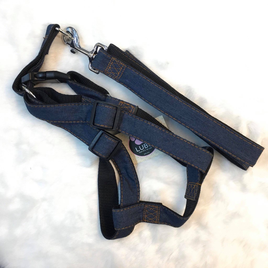 Dây dắt vải jean cho chó to