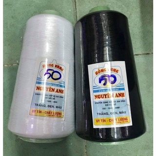 Chỉ vắt sổ loại tốt 0,5kg - Chỉ tơ vắt sổ xịn lõi nhựa hiệu Rồng Vàng