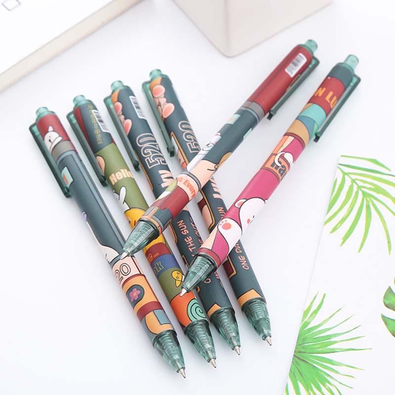 Bút bi mực đen ngòi 0.5Mm thiết kế dễ thương độc đáo