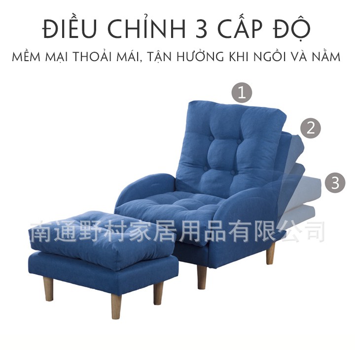 Ghế Sofa Thư Giãn Kiêm Giường Tiện Ích - Ghế Salon Phong Cách Hàn Quốc ( Tặng Kèm 1 Ghế Đôn Gía Trị 300k )