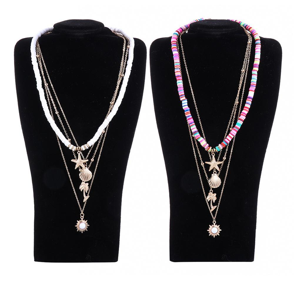 Vòng cổ Nhiều Lớp Mặt Vỏ Sò Thời Trang Đi Biển Cho Nữ