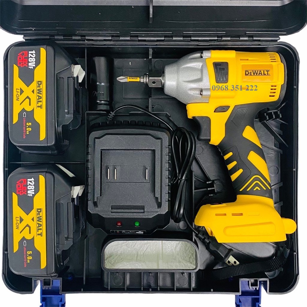 Máy Siết Bulong DeWaLT 118V, Tặng Full Phụ Kiện Như Hình