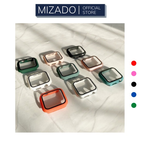 Ốp Apple Watch Silicon kèm kính cường lực cho đồng Hồ Thông Minh iWatch 1/ 2/ 3/ 4/ 5/ 6/SE Size 38/40/42/44 AW212
