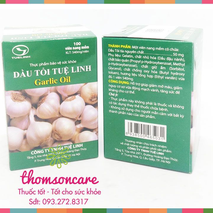 Dầu tỏi Tuệ Linh Giảm mỡ máu - Tăng đề kháng - Chính hãng Garlic Oil | BigBuy360 - bigbuy360.vn