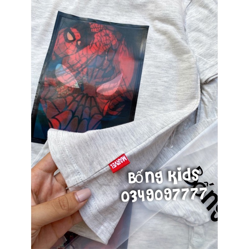 Áo Pull Bé Trai Siêu Nhân Nhện 3D Ghi