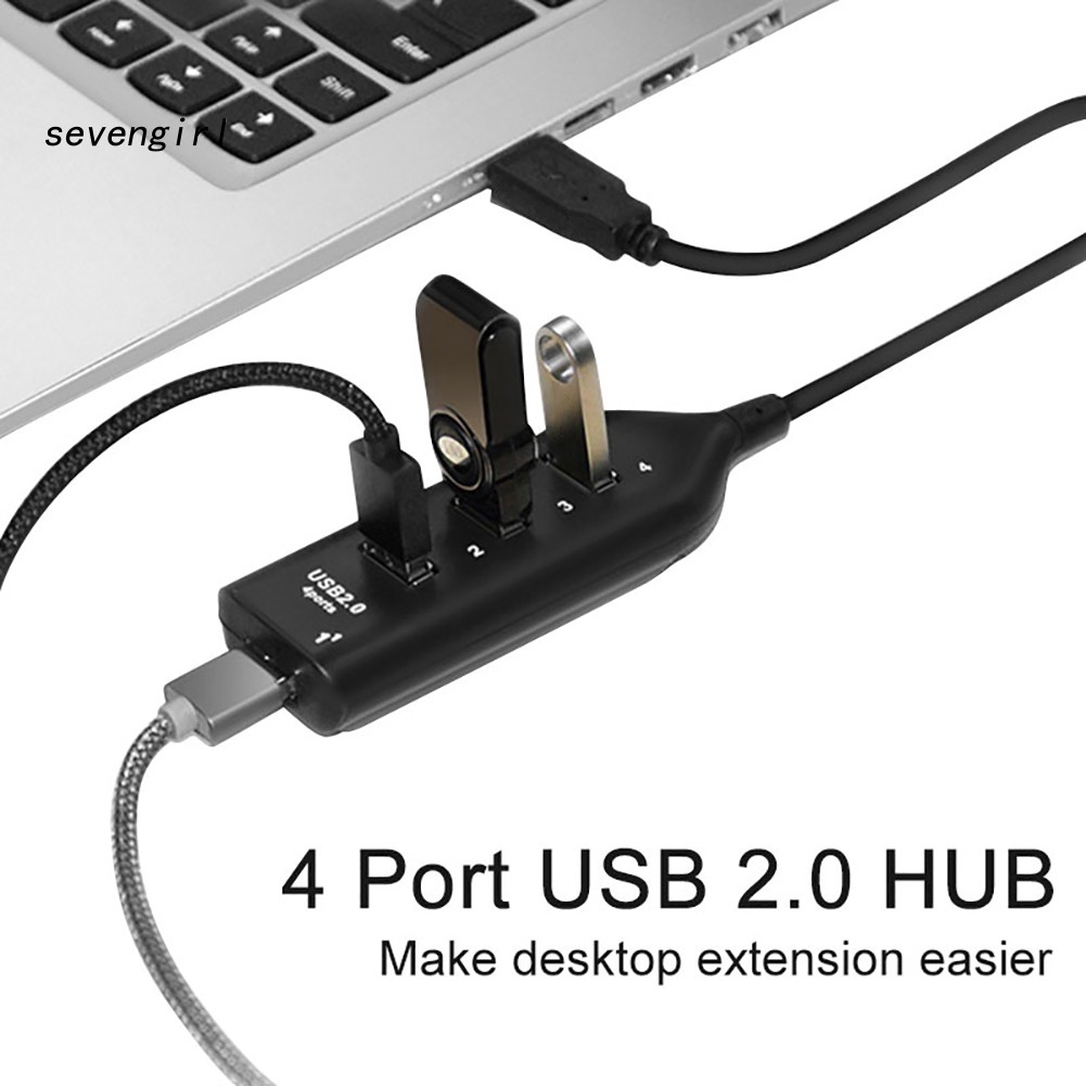 Hub Chia 4 Cổng Usb 2.0 Tốc Độ Cao 480mbps Cho Pc/Laptop