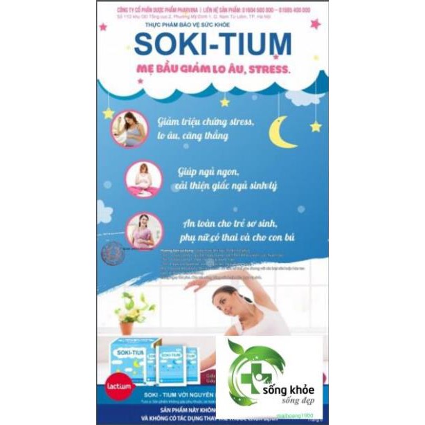 Soki-Tium- cải thiện giấc ngủ cho trẻ sơ sinh, dùng cho các bé hay khóc đêm, khó ngủ, chậm lớn