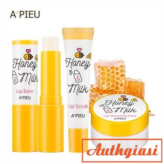 Tẩy tế bào chết môi APieu Honey Milk Lip Scrub