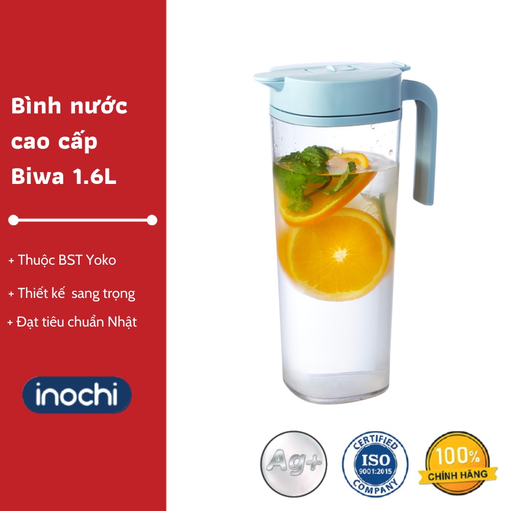 Bình nước cao cấp Biwa 1.6L - Chất liệu an toàn sức khoẻ, Thiết kế gọn gàng, Tiêu chuẩn Nhật Bản