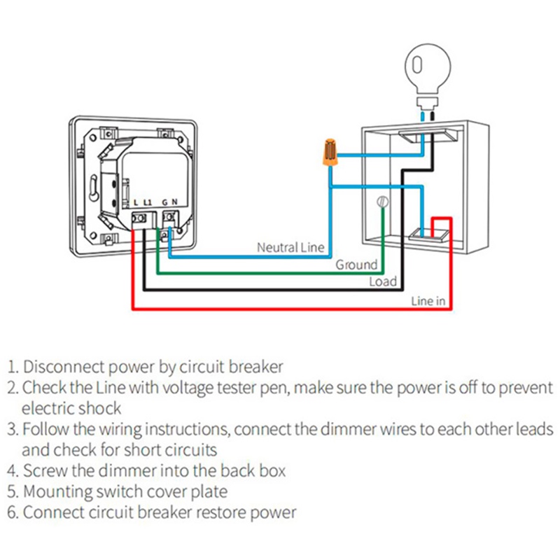 Công Tắc Dimmer Zigbee Tuya Tăng Giảm Độ Sáng Đèn Hình Vuông ZDM01  Zigbee2MQTT ZHA Hass