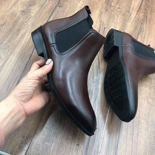 Giày Chelsea Bot - Màu Nâu Ám Patina-  Da Bò Nguyên Tấm  - Đế Cao Su - Bảo Hành 12 Tháng | BigBuy360 - bigbuy360.vn