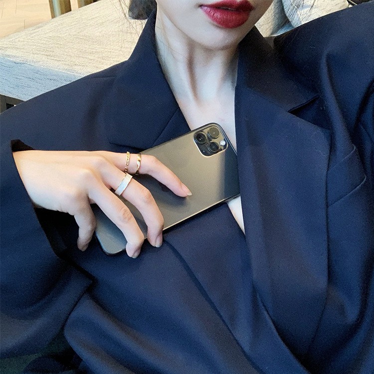 Nhẫn Đeo Tay Kim Loại Phong Cách Hàn Quốc Thời Trang Cho Nữ