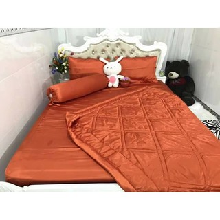 Trọn bộ ga giường phi lụa cao cấp sang chảnh (chọn màu)