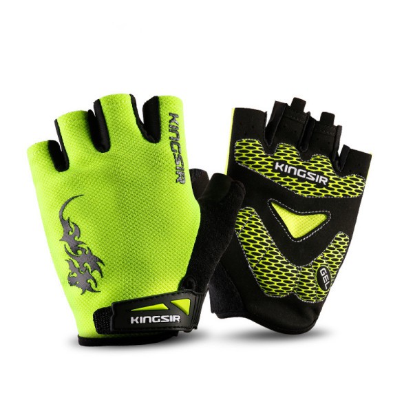 Đôi găng tay hở ngón thiết kế chống sốc tiện dụng cho người đi xe đạp leo núi