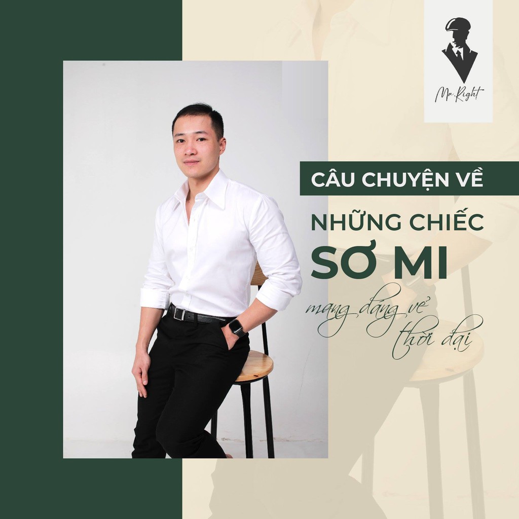 Áo sơ mi nam màu trắng hàng hiệu cao cấp tay dài thời trang công sở cao cấp nam phong cách trẻ trung
