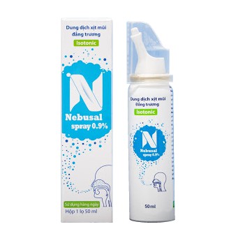 DUNG DỊCH NƯỚC MUỐI NEBUSAL SPRAY 0,9% CPC1HN Làm Sạch Mũi 50ml