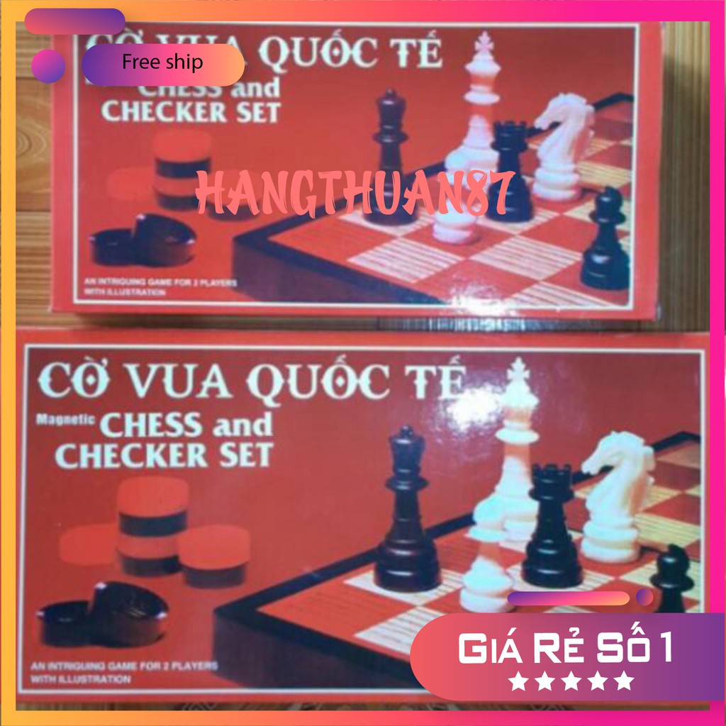 Bộ cờ vua nam châm gấp gọn 28cm x 28cm và 36cm x 36cm, đồ chơi giải trí phát triển tư duy sáng tạo