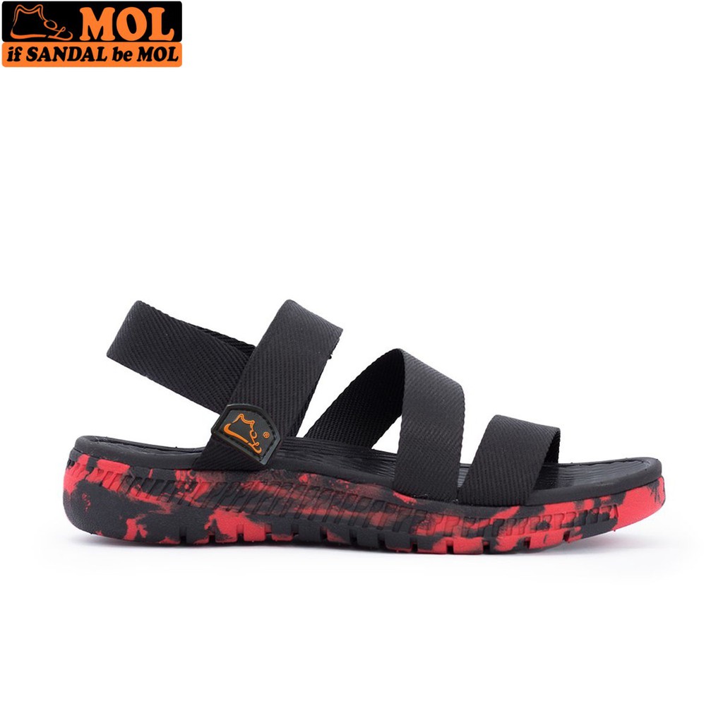 Giày sandal couple nam nữ quai ngang siêu nhẹ có quai hậu cố định cho cặp đôi mang đi học đi biển du lịch hiệu MOL MS2R2