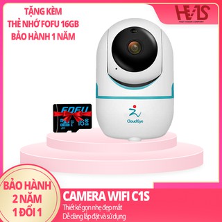 Camera IP WIFI Chính Hãng Cao Cấp Cloud Eye C1S 720P 360 độ