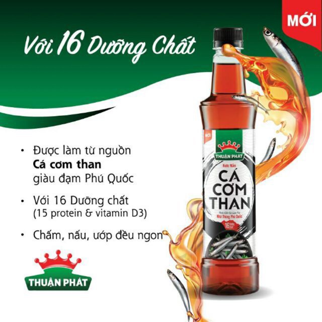 Nước mắm Thuận Phát Cá Cơm Than 750ml ( giá khuyến nghị 32k)