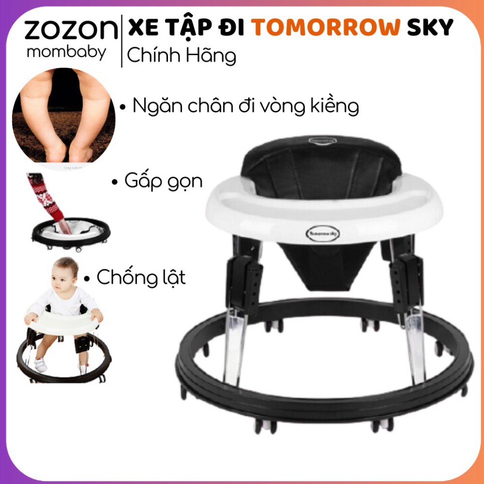 Xe tập đi cho bé Tomorrow Sky chống chân đi vòng kiềng chữ O, chống lật đa năng, trẻ từ 8-18 tháng Zozon phân phối "