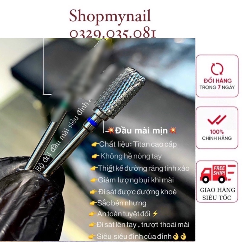 Đầu mài mịn chuyên nghiệp,phá sơn gel,mài mịn gel siêu đỉnh