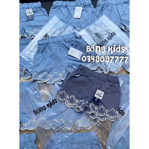 Quần Short Bé Gái Đục Lỗ Denim Giấy CHEROKEE