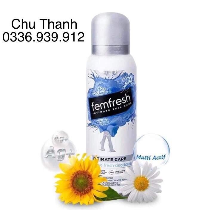 Xịt thơm mát vùng kín cao cấp Femfresh Ultimate Care Deodorant 125ml