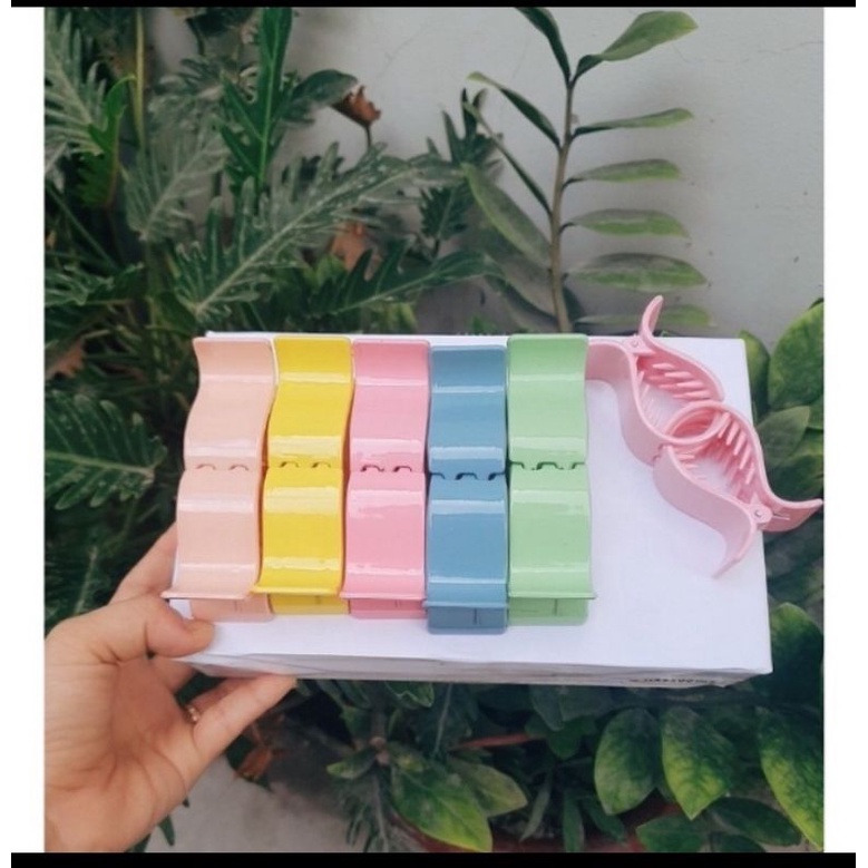 Set 12 cái kẹp càng cua màu pastel, búi tóc tạo kiểu thời trang cho bạn gái