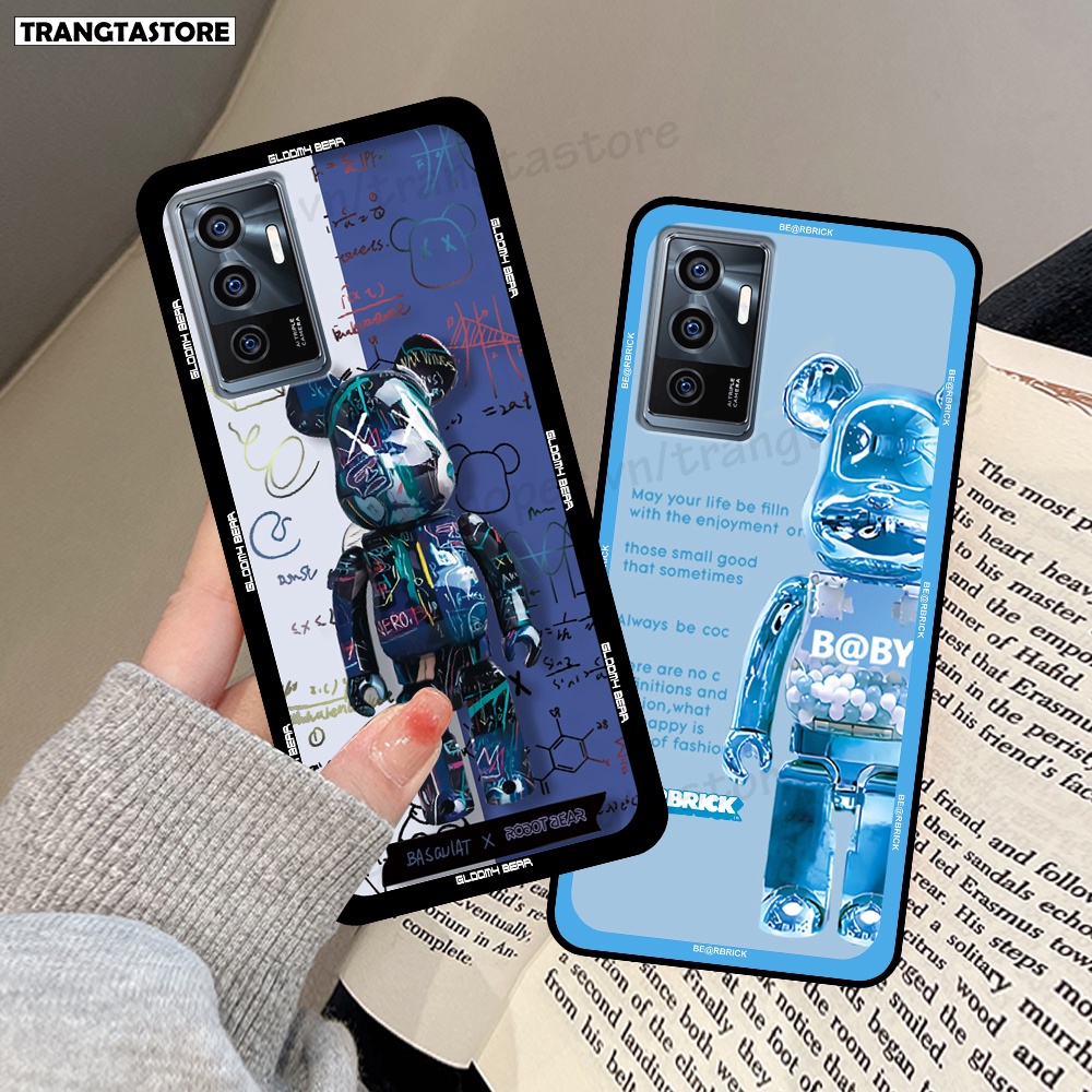 Ốp Vivo V23e in hình gấu Bearbrick,Mountain,xanh,đen,đỏ giá rẻ