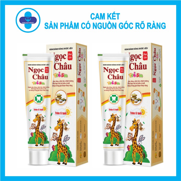 Kem Đánh Răng Dược Liệu Ngọc Châu Trẻ Em trên 6 tuổi