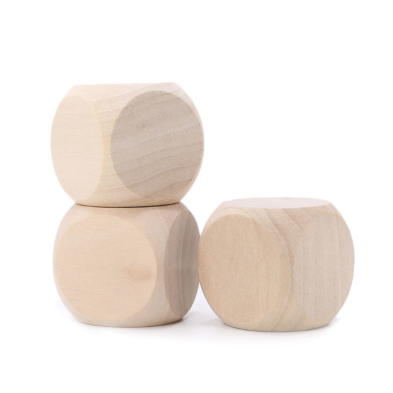 Xúc xắc gỗ trống tự khắc 40mm dùng để chơi trò chơi
