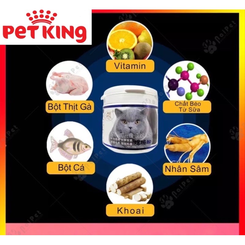 Bột Tăng Nọng/Mập Mặt Bánh Bao cho Mèo Strong Golla Friend Baby Hộp 200gr