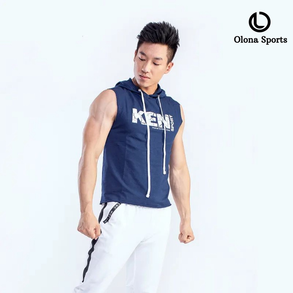 Áo ba lỗ nam thể thao mũ liền Lona Sport - Áo Tanktop nam chất nỉ mỏng nhẹ thoáng mát AM10016
